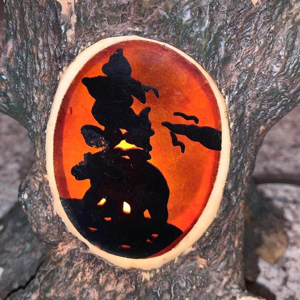 Vintage Rustic Double lighted outdoor mountain bear lamp